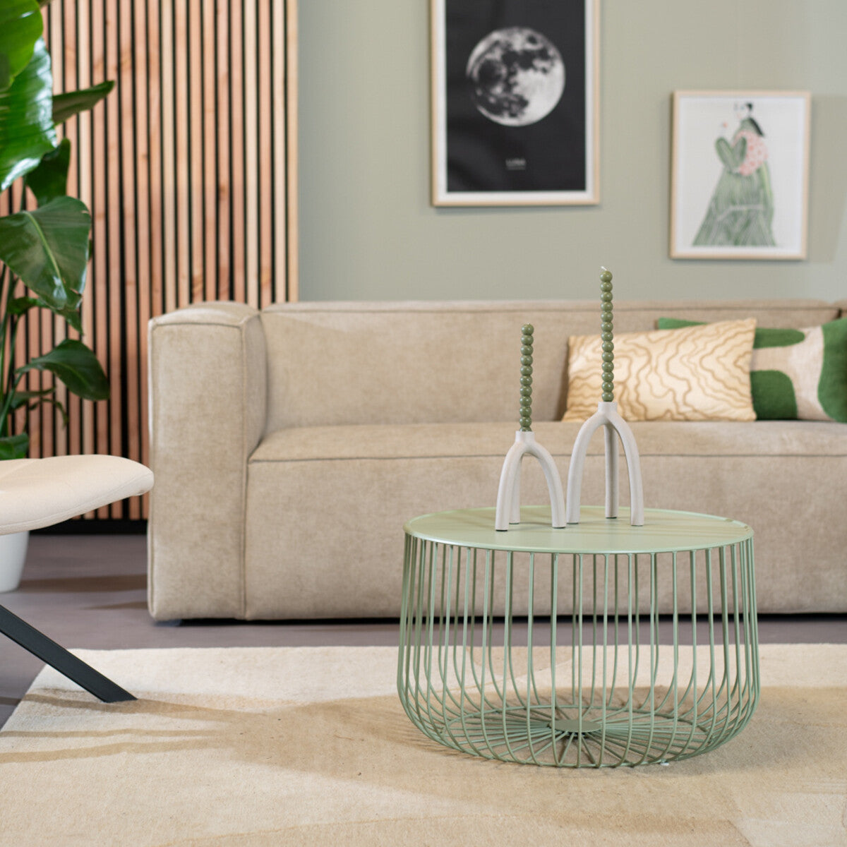 Salontafel Senna metaal lichtgroen