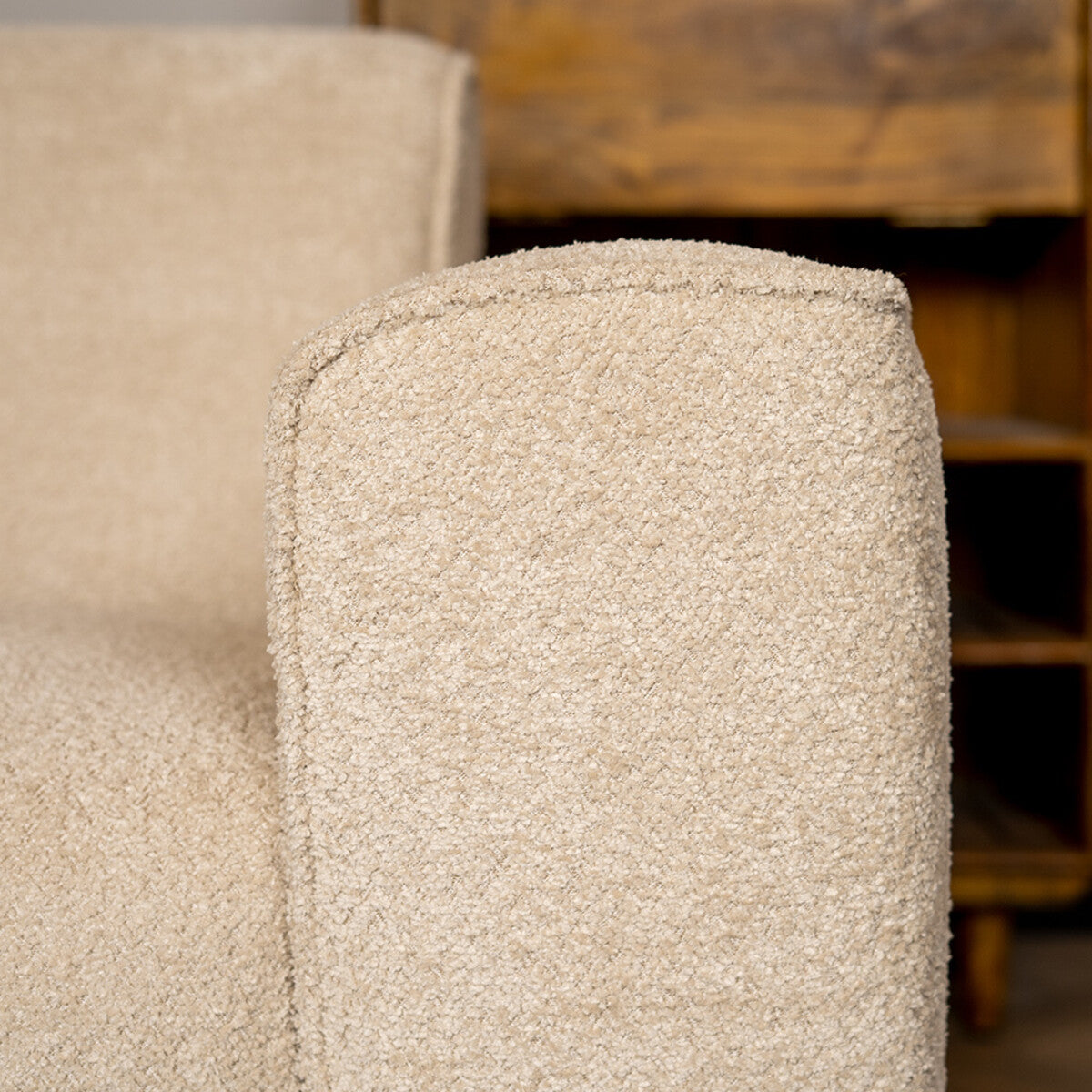 Scandinavische bank 2,5-zits Vegas bouclé beige