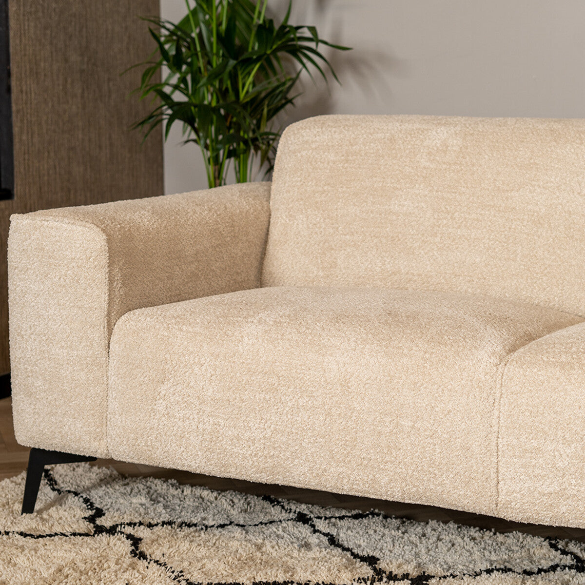 Scandinavische bank 2,5-zits Vegas bouclé beige