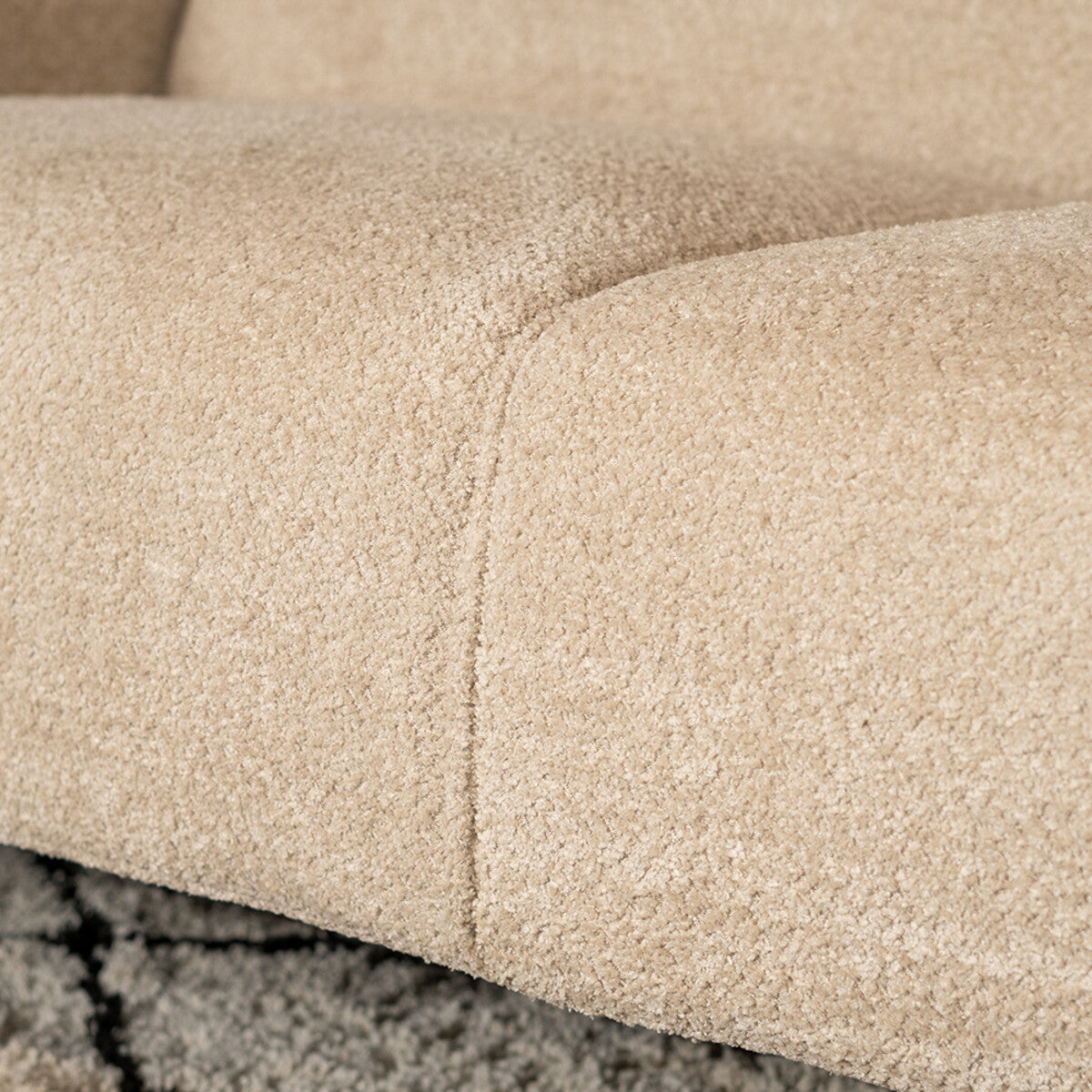 Scandinavische bank 2,5-zits Vegas bouclé beige