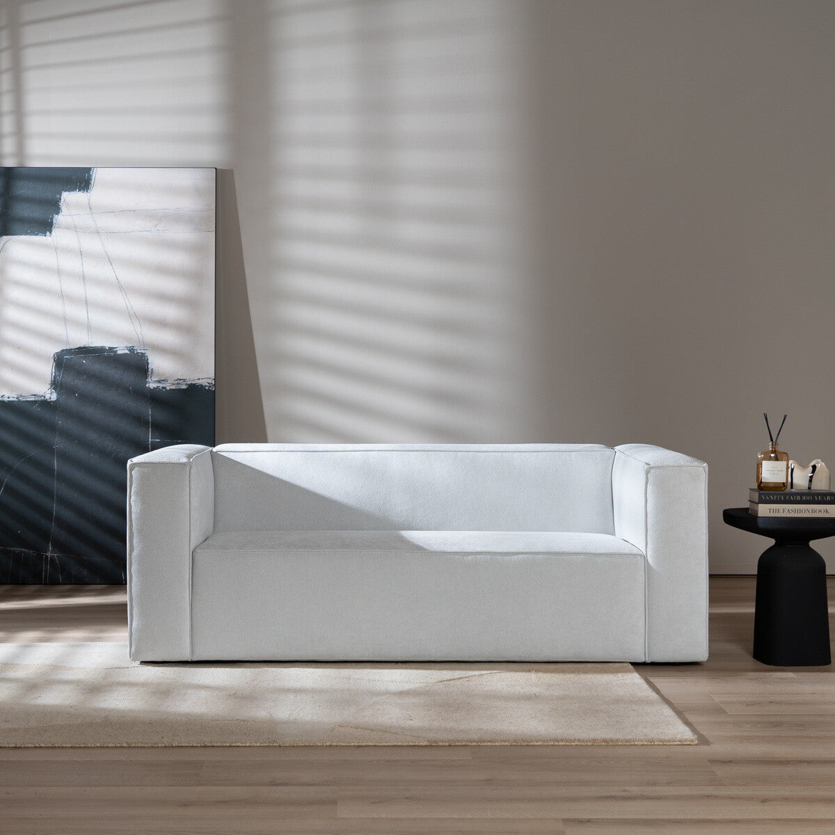 Scandinavische bank Memphis 2,5-zits off white stof gemêleerd