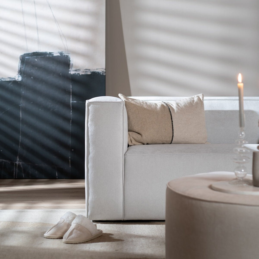 Scandinavische bank Memphis 2,5-zits off white stof gemêleerd