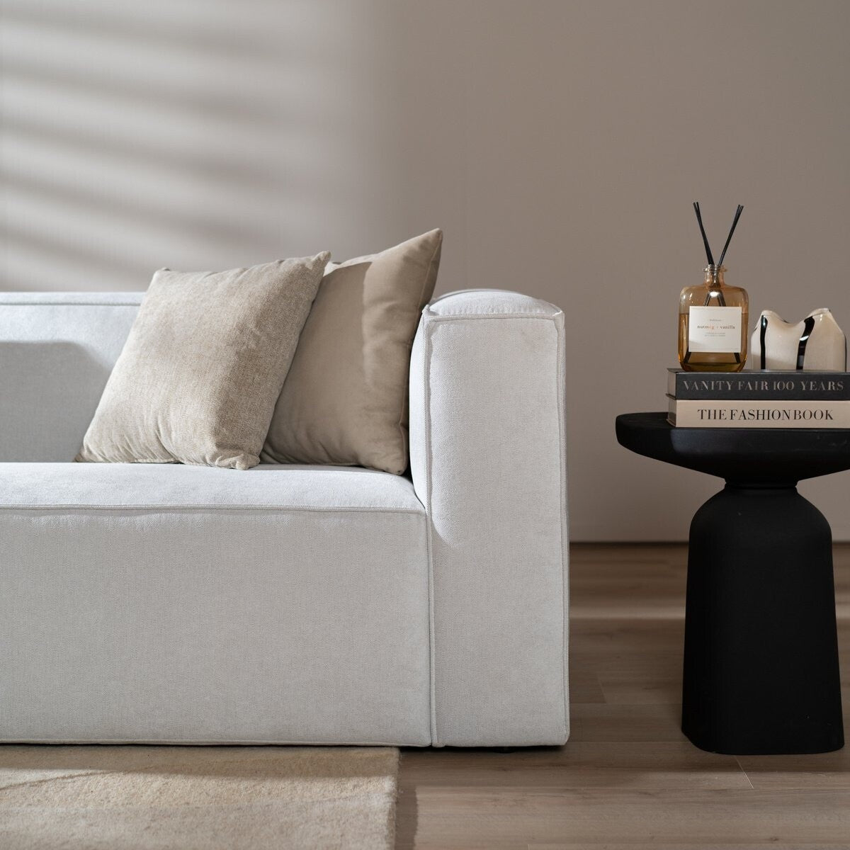 Scandinavische bank Memphis 2,5-zits off white stof gemêleerd