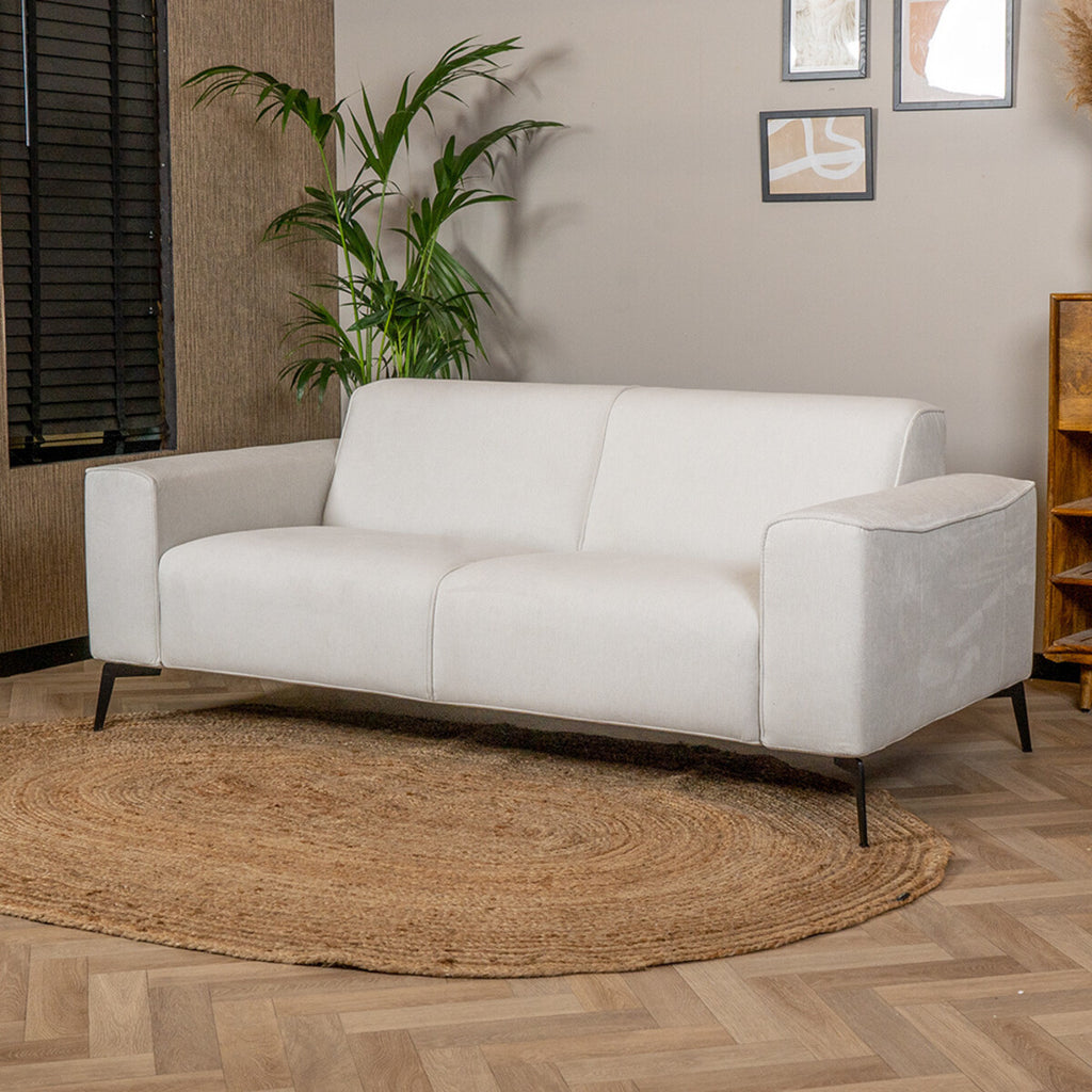 Scandinavische bank Vegas 2,5-zits off white stof gemêleerd