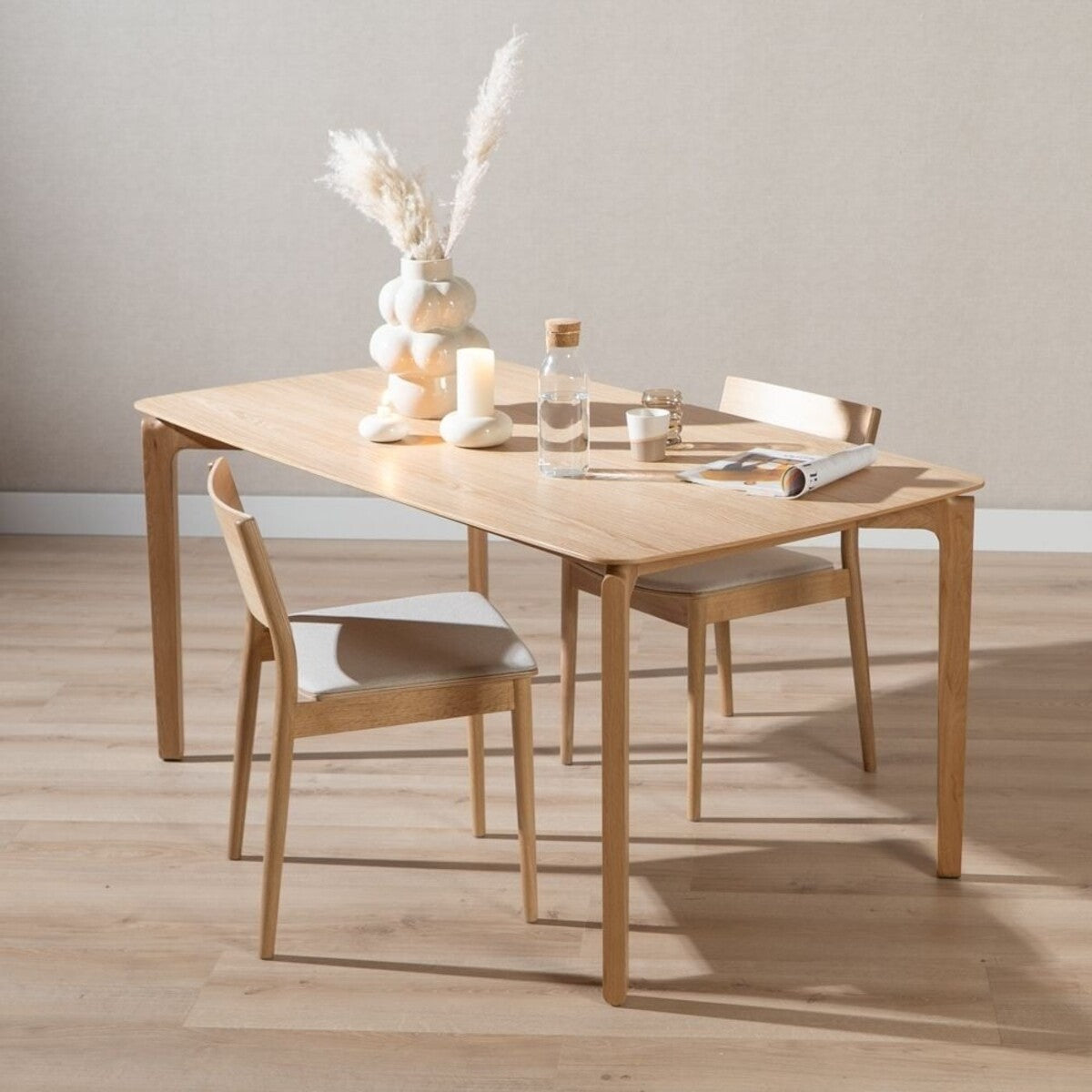 Scandinavische eettafel Cala naturel eiken 220 x 100 cm