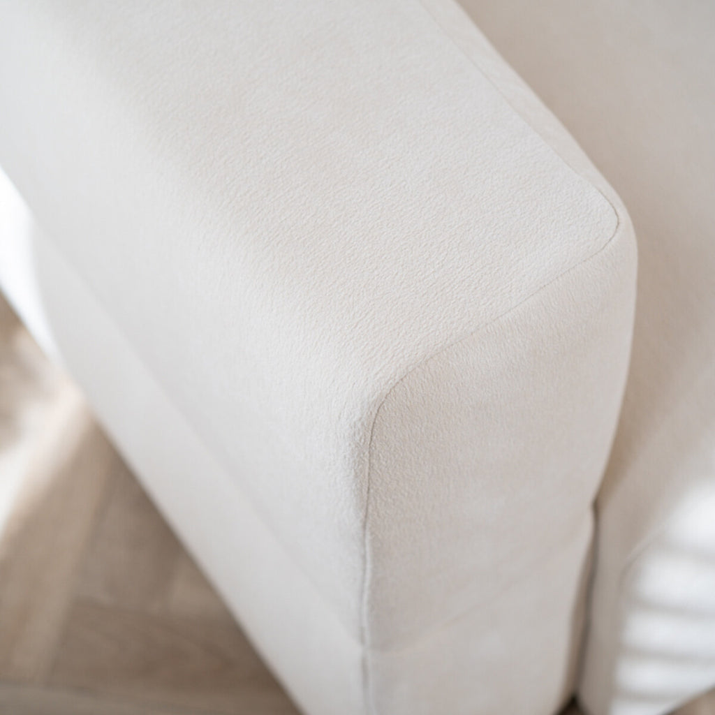 Scandinavische hoekbank Karla off white rechts 3-zits