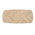 Tafelblad Deens ovaal visgraat Janne PVC 280 x 110 cm