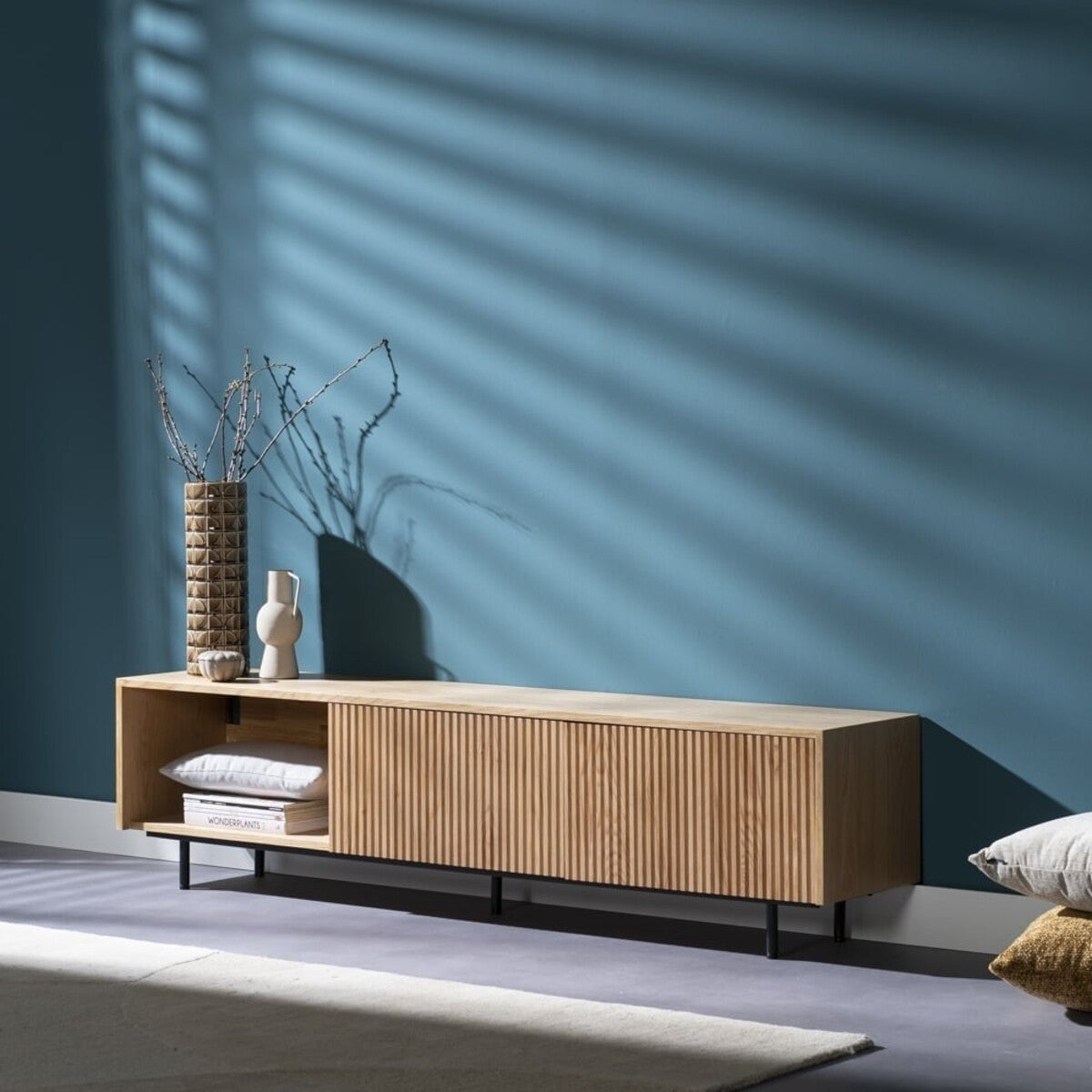 Tv-meubel Ray blank eiken 180 cm