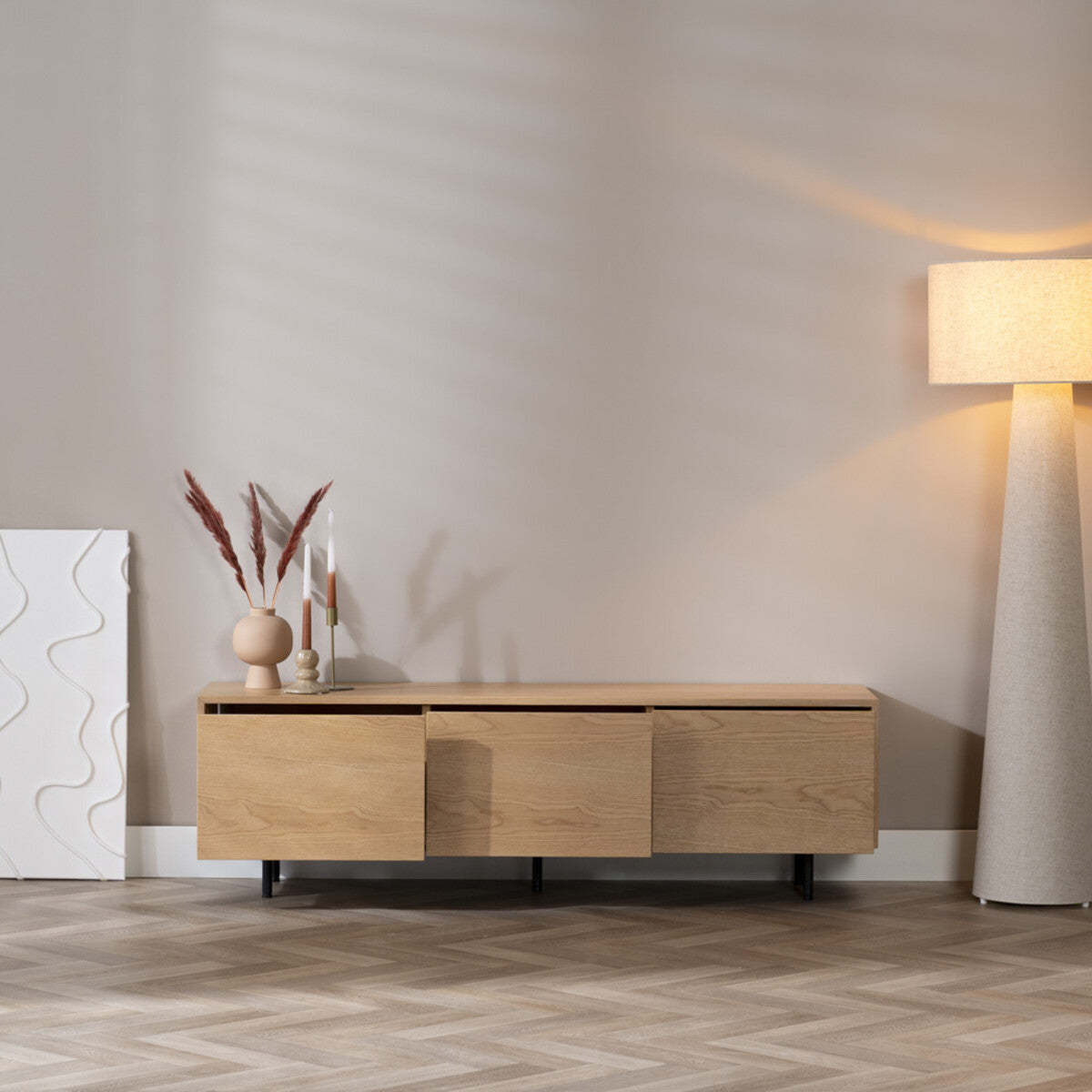 Tv-meubel Thomas blank eiken 150 cm