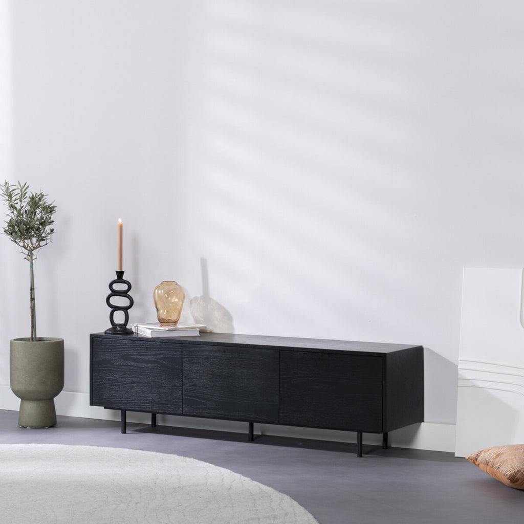 Tv-meubel Thomas zwart eiken 150 cm