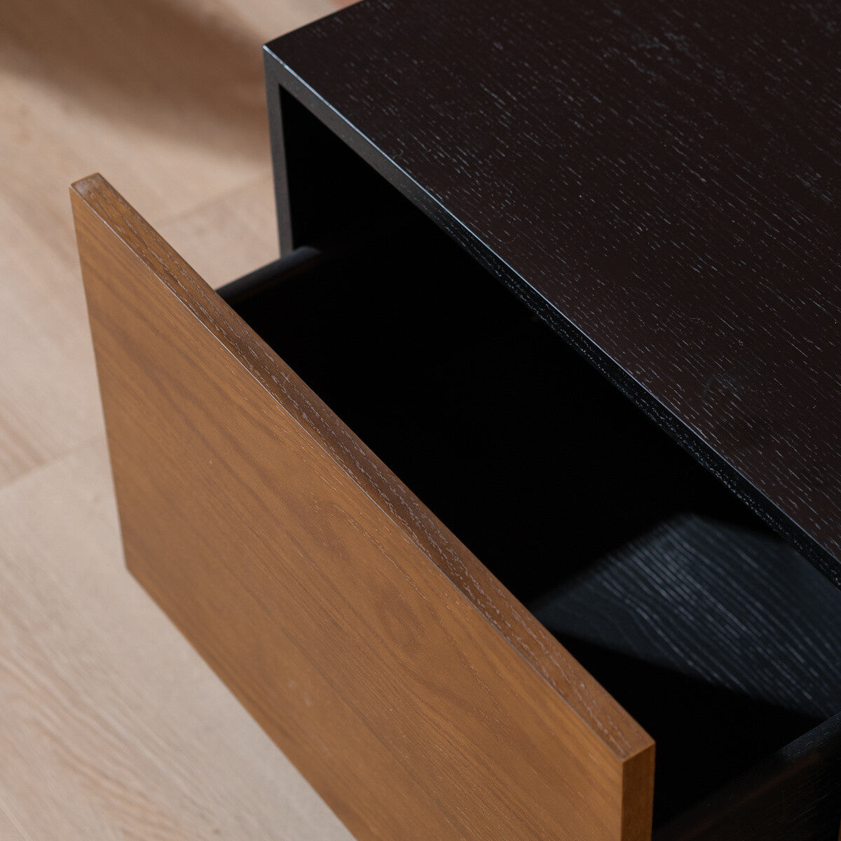 Tv-meubel Thomas zwart/rustiek eiken 180 cm