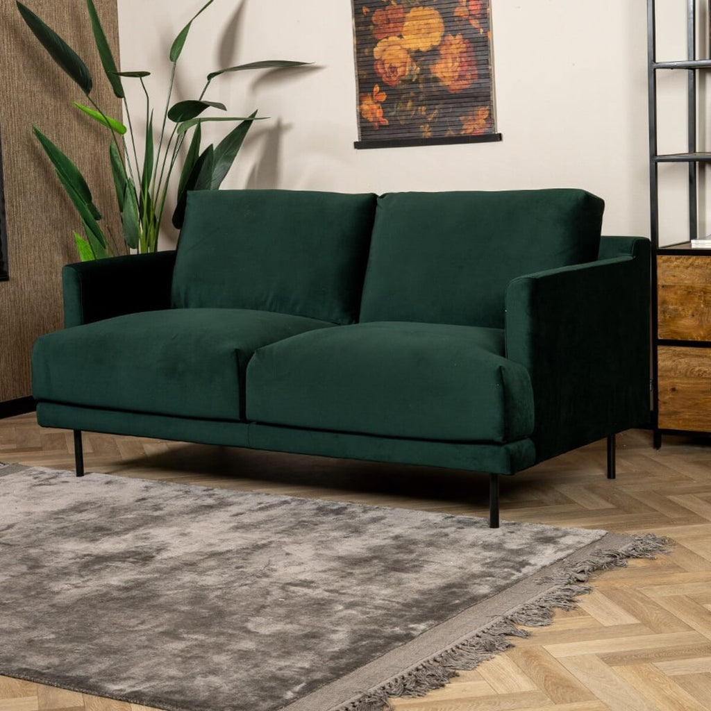 Velvet bank 2,5-zits Denver groen