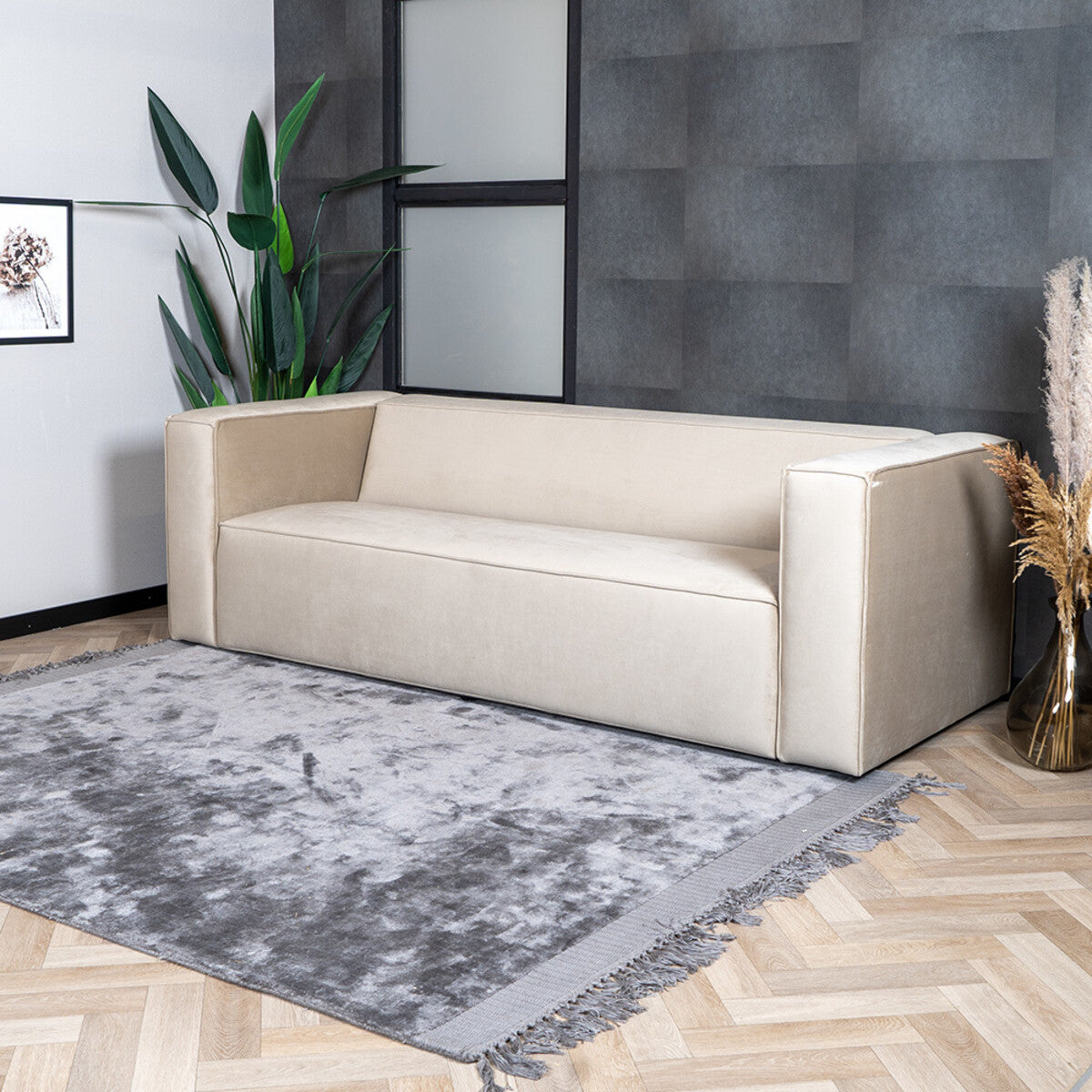 Velvet bank 3-zits Memphis beige