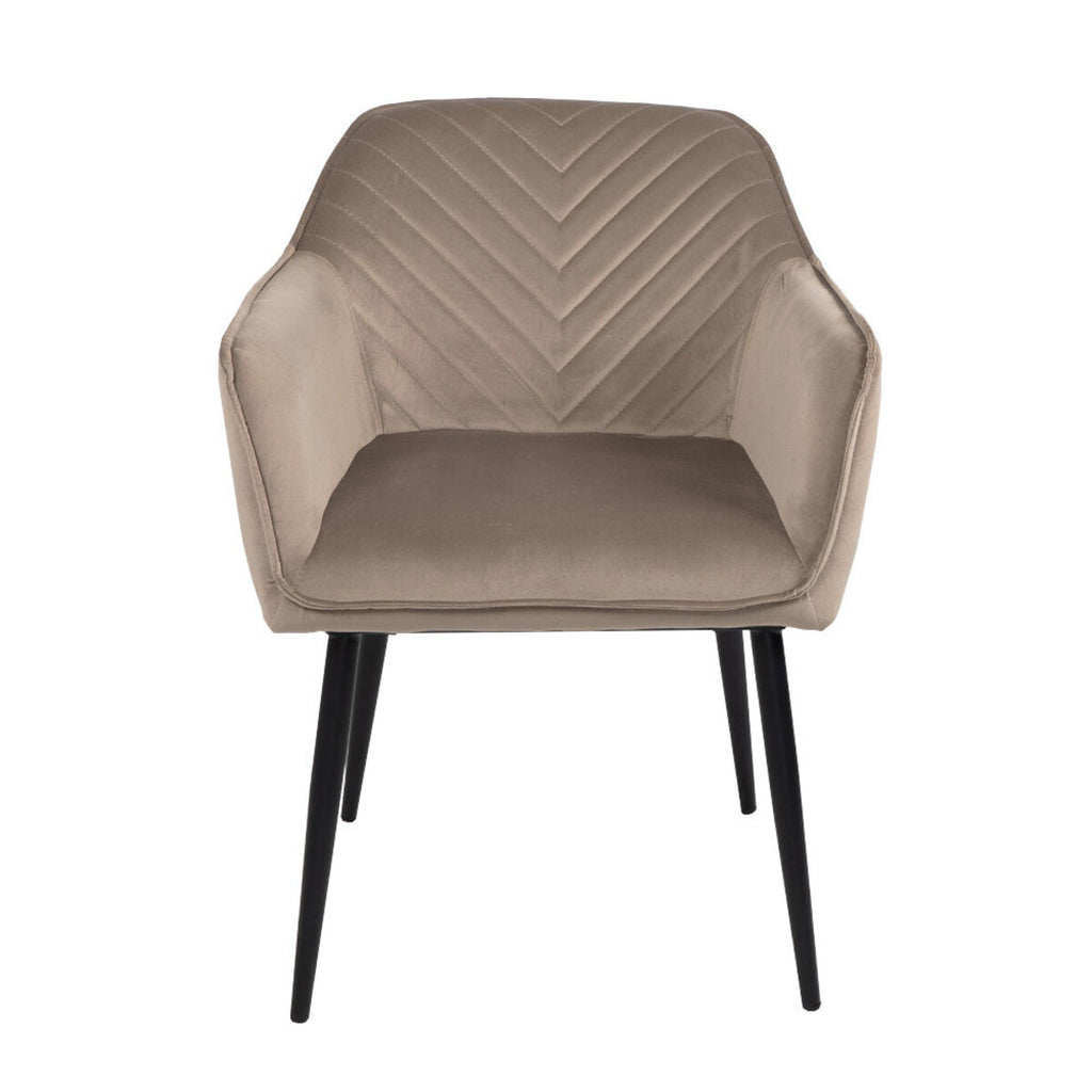 Velvet eetkamerstoel Fiona taupe