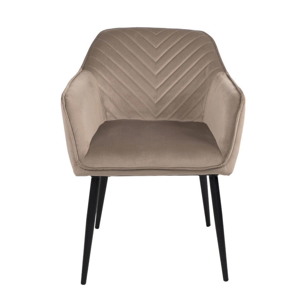 Velvet eetkamerstoel Fiona taupe