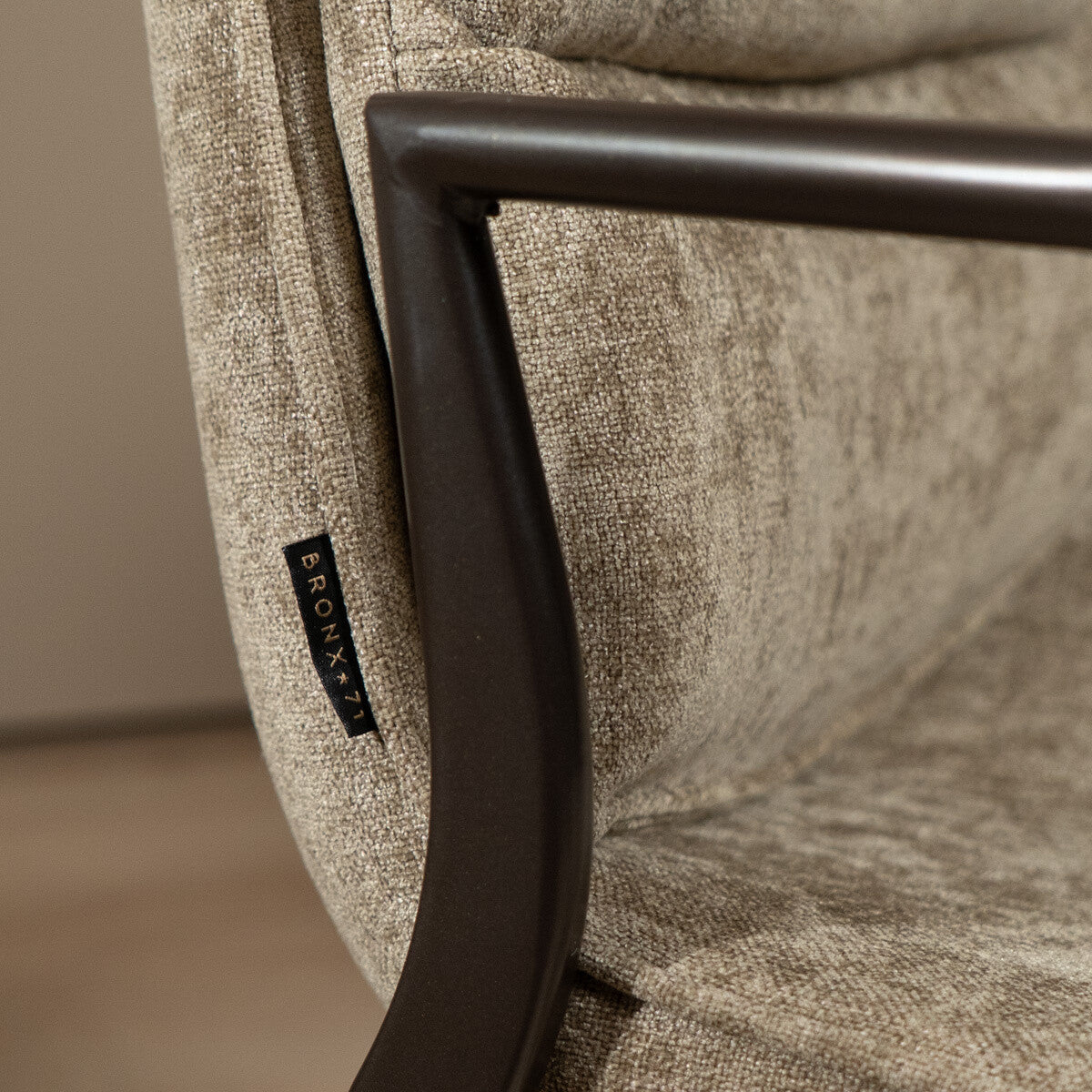 Velvet eetkamerstoel Trevi taupe