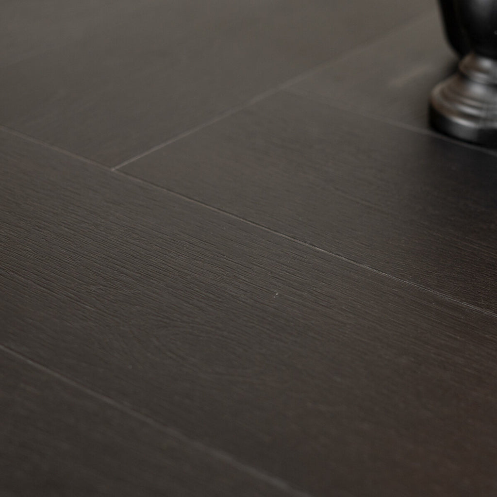 Visgraat eettafel zwart ovaal Joren PVC zwart 280 x 110 cm